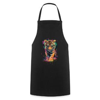 Tigre - Tablier de cuisine - noir - Devant - AI Model Male 185 dark (185cm)