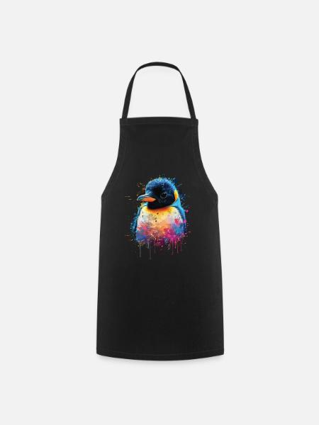 Pinguin - Kochschürze - Schwarz