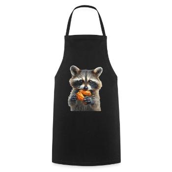 Raton laveur - Tablier de cuisine - noir - Devant - AI Model Male 185 dark (185cm)
