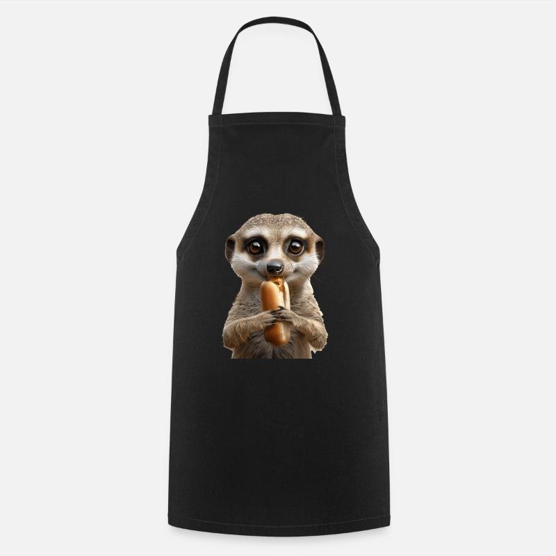 Erdmännchen - Kochschürze - Schwarz