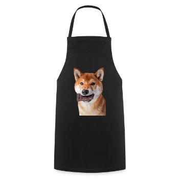 Shiba Inu - Cooking Apron - black - Front - AI Model Male 185 dark (185cm)