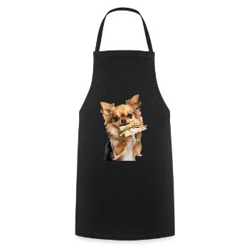 Chihuahua - Kochschürze - Schwarz - Vorne - AI Model Male 185 dark (185cm)