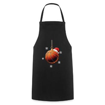 FROHE WEIHNACHTEN BASKETBALL - Kochschürze - Schwarz - Vorne - AI Model Male 185 dark (185cm)