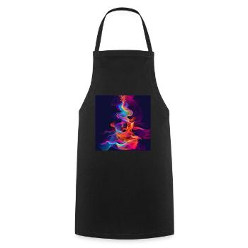Guitar - Cooking Apron - black - Front - AI Model Male 185 dark (185cm)