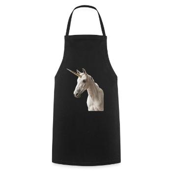 Einhorn - Kochschürze - Schwarz - Vorne - AI Model Male 185 dark (185cm)