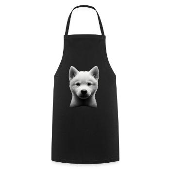 Akita - Kochschürze - Schwarz - Vorne - AI Model Male 185 dark (185cm)
