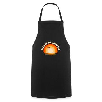 Je fuis à Bonaire - Tablier de cuisine - noir - Devant - AI Model Male 185 dark (185cm)
