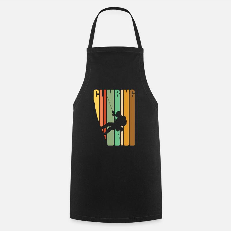 Climbing Retro Vintage - Cooking Apron - black