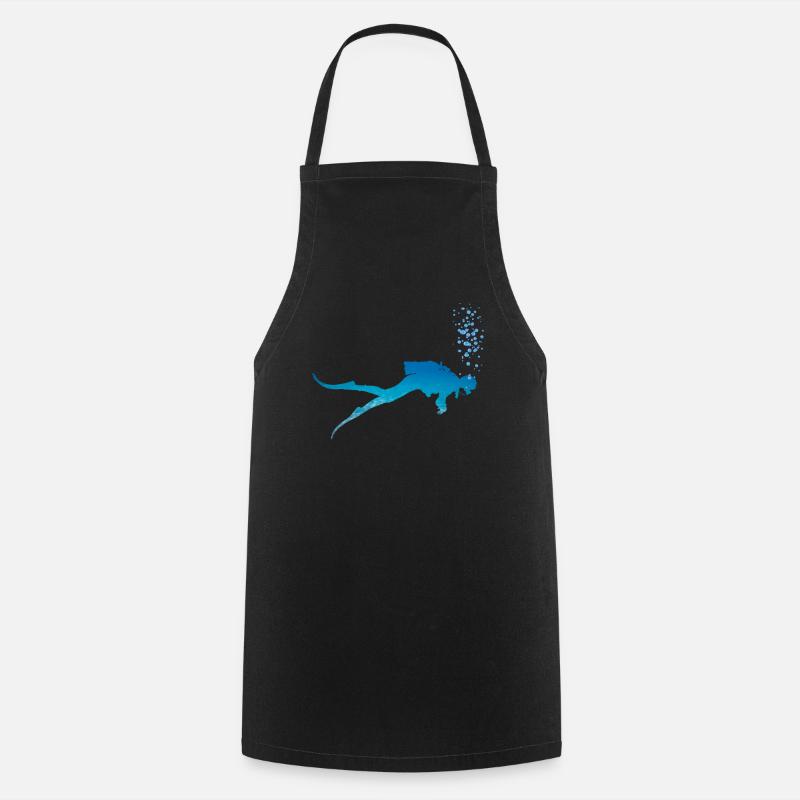 Plongée sous-marine Scuba Diver - Tablier de cuisine - noir