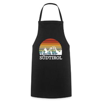South Tyrol Dolomites Fun skier Mountaineer - Cooking Apron - black - Front - AI Model Male 185 dark (185cm)