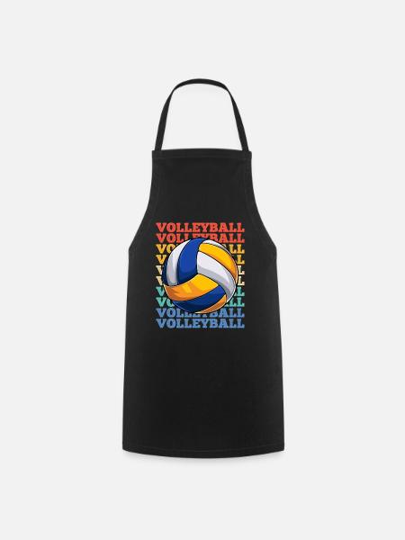 Volleyball Bunt - Kochschürze - Schwarz