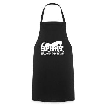 Ghost Stallion of Cimarron - - Cooking Apron - black - Front - AI Model Male 185 dark (185cm)