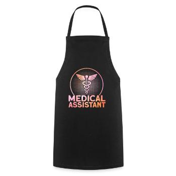 Faculté de médecine Assistant médical AMC G - Tablier de cuisine - noir - Devant - AI Model Male 185 dark (185cm)