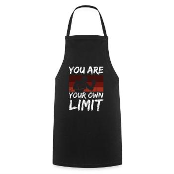 Boxen Sport Spruch du bist dein limit Mindset - Kochschürze - Schwarz - Vorne - AI Model Male 185 dark (185cm)