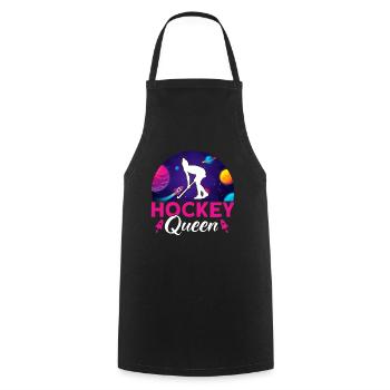 Cadeau de hockey sur gazon Reine du hockey - Tablier de cuisine - noir - Devant - AI Model Male 185 dark (185cm)