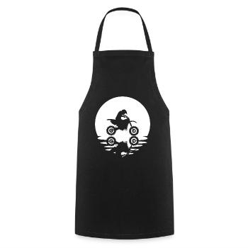 Circle and Reflection - Guy Motorcycle - - Cooking Apron - black - Front - AI Model Male 185 dark (185cm)