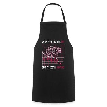 Lorsque vous achetez la trempette, mais qu’elle continue à plonger l’échange - Tablier de cuisine - noir - Devant - AI Model Male 185 dark (185cm)