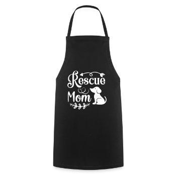 Rescue Mama - Puppy and Arrow - Cooking Apron - black - Front - AI Model Male 185 dark (185cm)