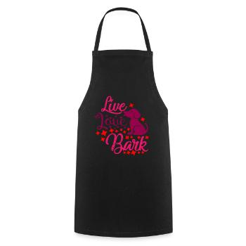 Love live bark - Cooking Apron - black - Front - AI Model Male 185 dark (185cm)