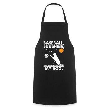 Baseball Sunshine My Dog - Cooking Apron - black - Front - AI Model Male 185 dark (185cm)