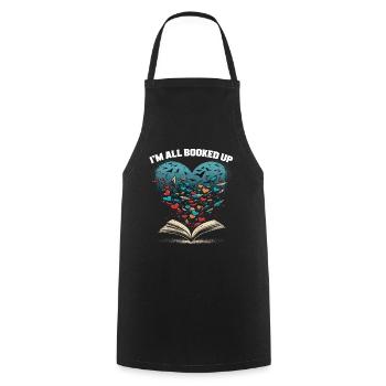 Livres que je suis tous complets - Tablier de cuisine - noir - Devant - AI Model Male 185 dark (185cm)