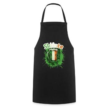 St Patricks Day Slainte - Cooking Apron - black - Front - AI Model Male 185 dark (185cm)