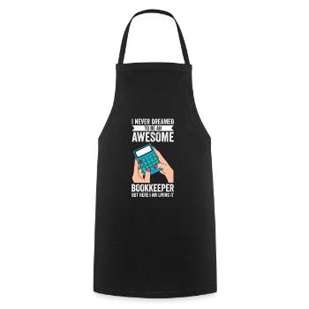 Bookkeeping Accountant Bookkeeper - Cooking Apron - black - Front - AI Model Male 185 dark (185cm)