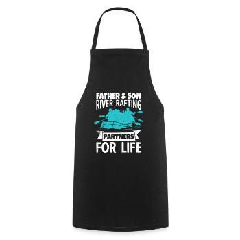 Father And Son River Rafting Partners For Life - Cooking Apron - black - Front - AI Model Male 185 dark (185cm)
