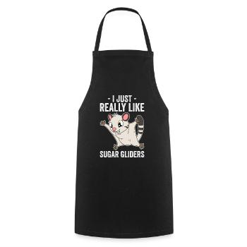 J’aime vraiment les planeurs de sucre - Tablier de cuisine - noir - Devant - AI Model Male 185 dark (185cm)