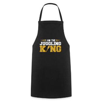 I Am The Juggling King - Kochschürze - Schwarz - Vorne - AI Model Male 185 dark (185cm)