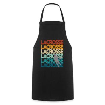 Lacrosse Retro Vintage Sunset - Tablier de cuisine - noir - Devant - AI Model Male 185 dark (185cm)