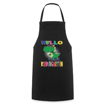 Bonjour Kindergarten Skateboarding Dino - Tablier de cuisine - noir - Devant - AI Model Male 185 dark (185cm)