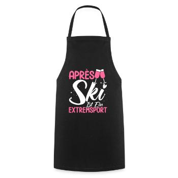 Apres Ski Après Ski Ist Ein Extremsport Geschenk - Kochschürze - Schwarz - Vorne - AI Model Male 185 dark (185cm)