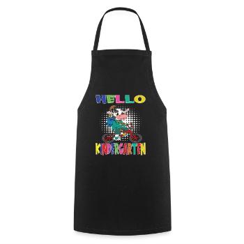 Kindergarten Child Kindergarten Gift - Cooking Apron - black - Front - AI Model Male 185 dark (185cm)
