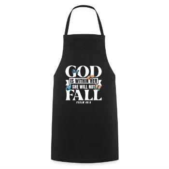 Bible Verse Inspirational Jesus God Gift - Cooking Apron - black - Front - AI Model Male 185 dark (185cm)