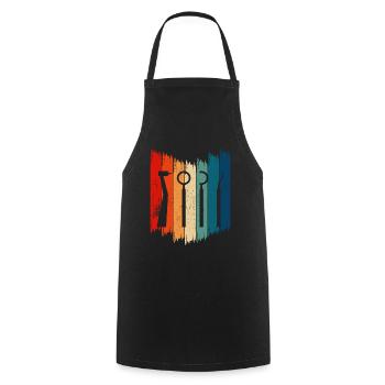 Retro Dentist Vitage Dentist Tools - Cooking Apron - black - Front - AI Model Male 185 dark (185cm)