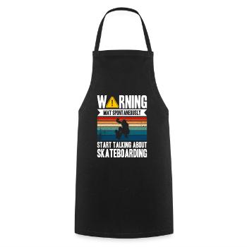 Start Talking About Skateboarding - Cooking Apron - black - Front - AI Model Male 185 dark (185cm)
