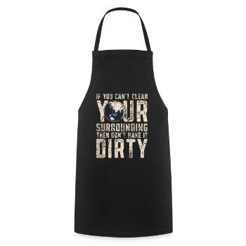 Climate Change Mother Earth Day Environment - Cooking Apron - black - Front - AI Model Male 185 dark (185cm)