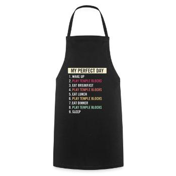 Funny Temple Blocks Players Temple Blocks Lovers - Cooking Apron - black - Front - AI Model Male 185 dark (185cm)