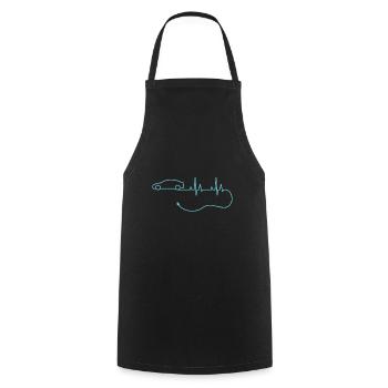 EV heartbeat electric car without emissions e-car - Cooking Apron - black - Front - AI Model Male 185 dark (185cm)