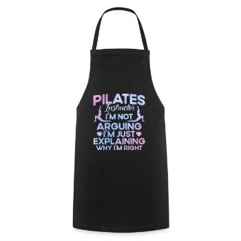 Le Pilates explique pourquoi j’ai raison cadeau - Tablier de cuisine - noir - Devant - AI Model Male 185 dark (185cm)