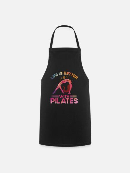 Pilates La vie est meilleure avec le cadeau Pilates - Tablier de cuisine - noir