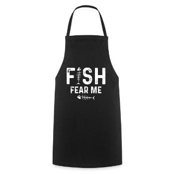 Pisces fear me - Cooking Apron - black - Front - AI Model Male 185 dark (185cm)