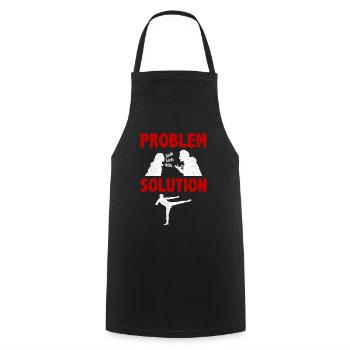 Kickboxing Kickboxer Problem Solution Hobby - Kochschürze - Schwarz - Vorne - AI Model Male 185 dark (185cm)