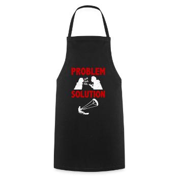 Kiteboarding Kitesurfing Extreme Problem Solution - Cooking Apron - black - Front - AI Model Male 185 dark (185cm)