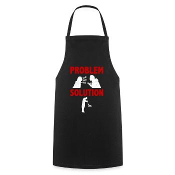 Solution au problème du lanceur de couteaux - Tablier de cuisine - noir - Devant - AI Model Male 185 dark (185cm)