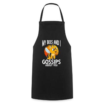 My Bees And I Gossips About You - Kochschürze - Schwarz - Vorne - AI Model Male 185 dark (185cm)