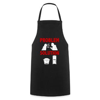 Solution au problème du film grand écran en boîte de lettres - Tablier de cuisine - noir - Devant - AI Model Male 185 dark (185cm)