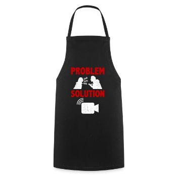 Livestreaming Streamer Live Video Problem Solution - Cooking Apron - black - Front - AI Model Male 185 dark (185cm)