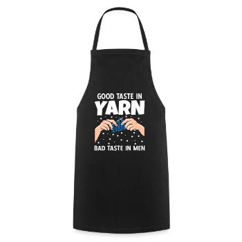 Crochet Bon Goût Dans Fil Mauvais Goût Chez Les Hommes - Tablier de cuisine - noir - Devant - AI Model Male 185 dark (185cm)